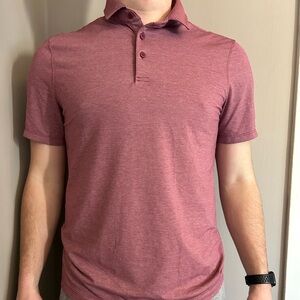 Lululemon Athletica Red Polo Shirt Slim Fit